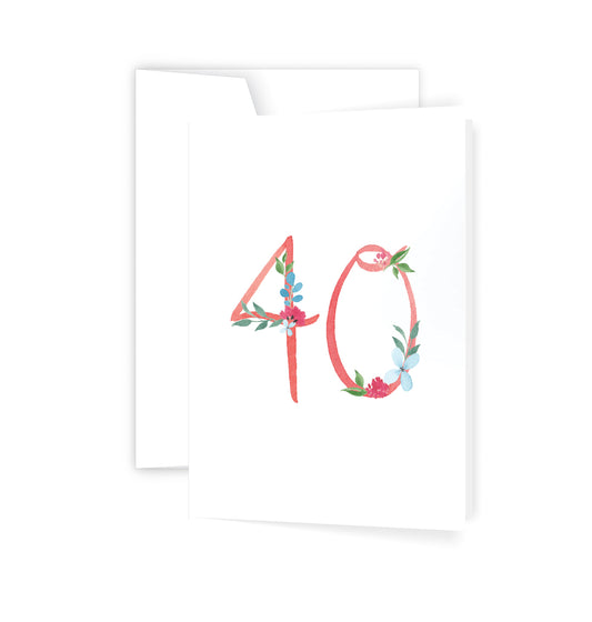 Floral 40 - Card