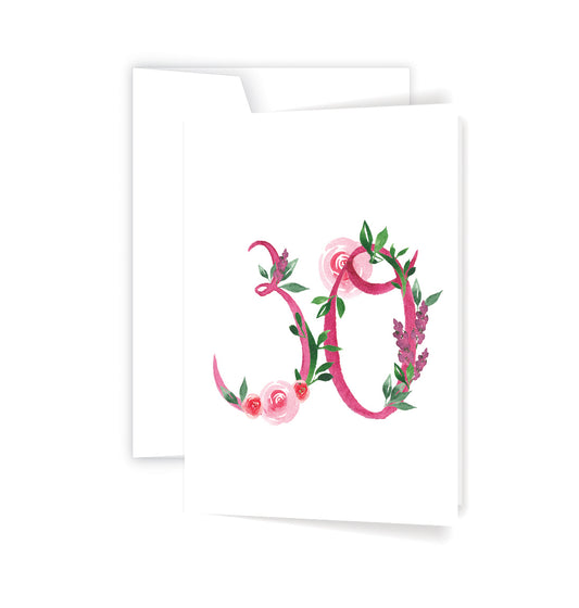 Floral 30 - Card