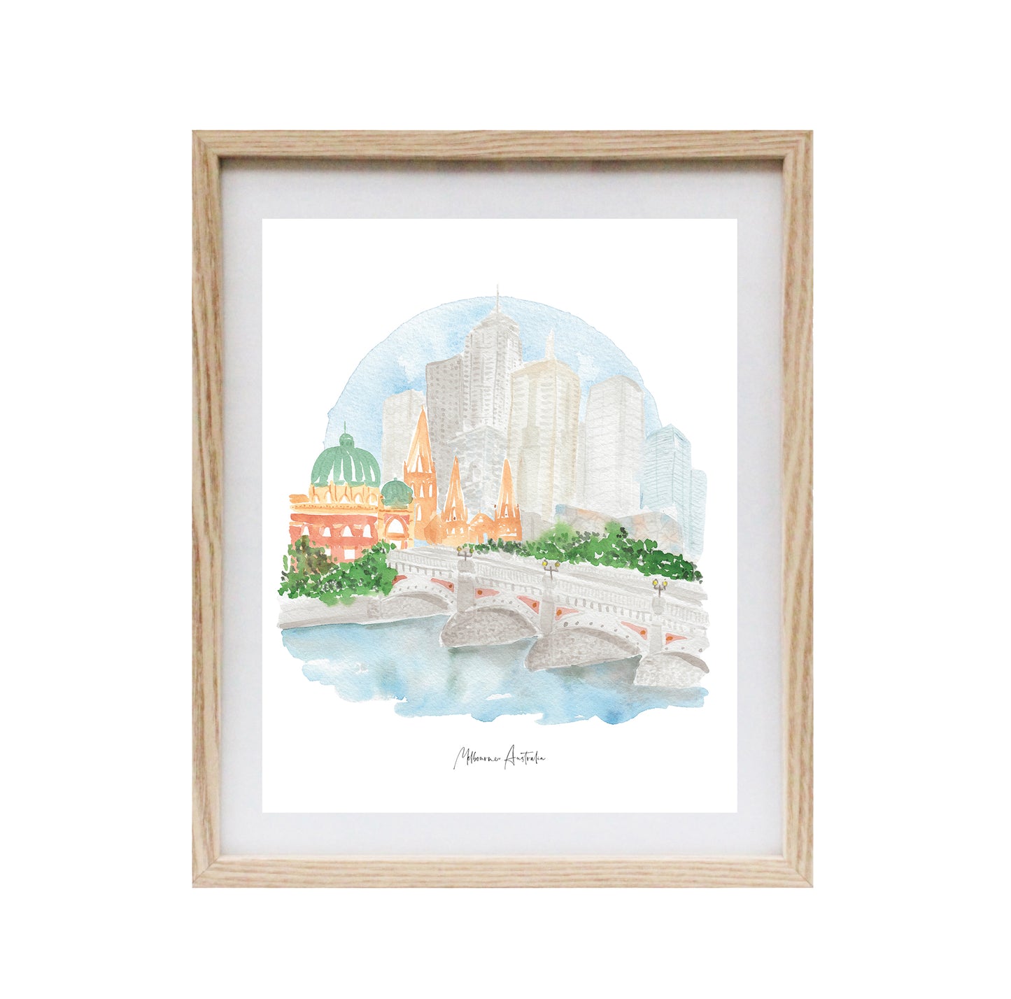 Melbourne Watercolour Art Print