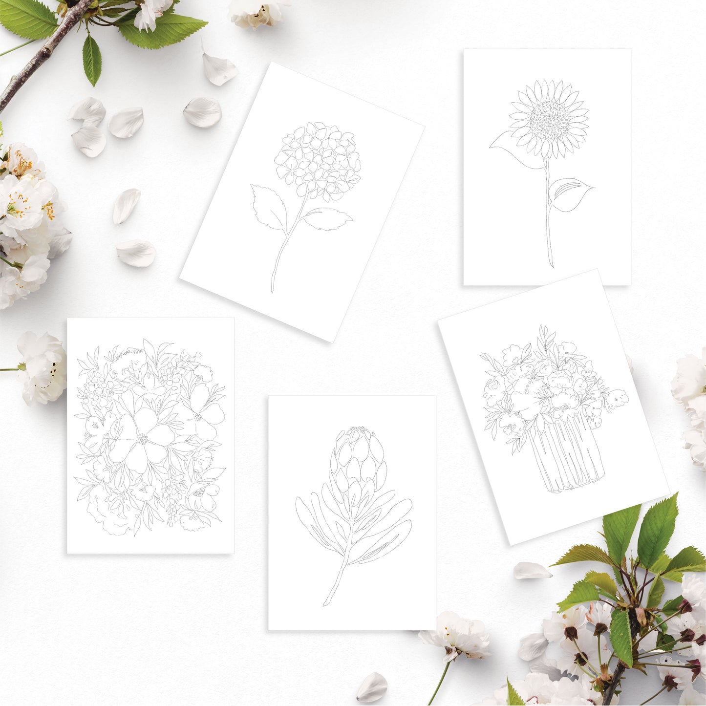 Floral Card Templates