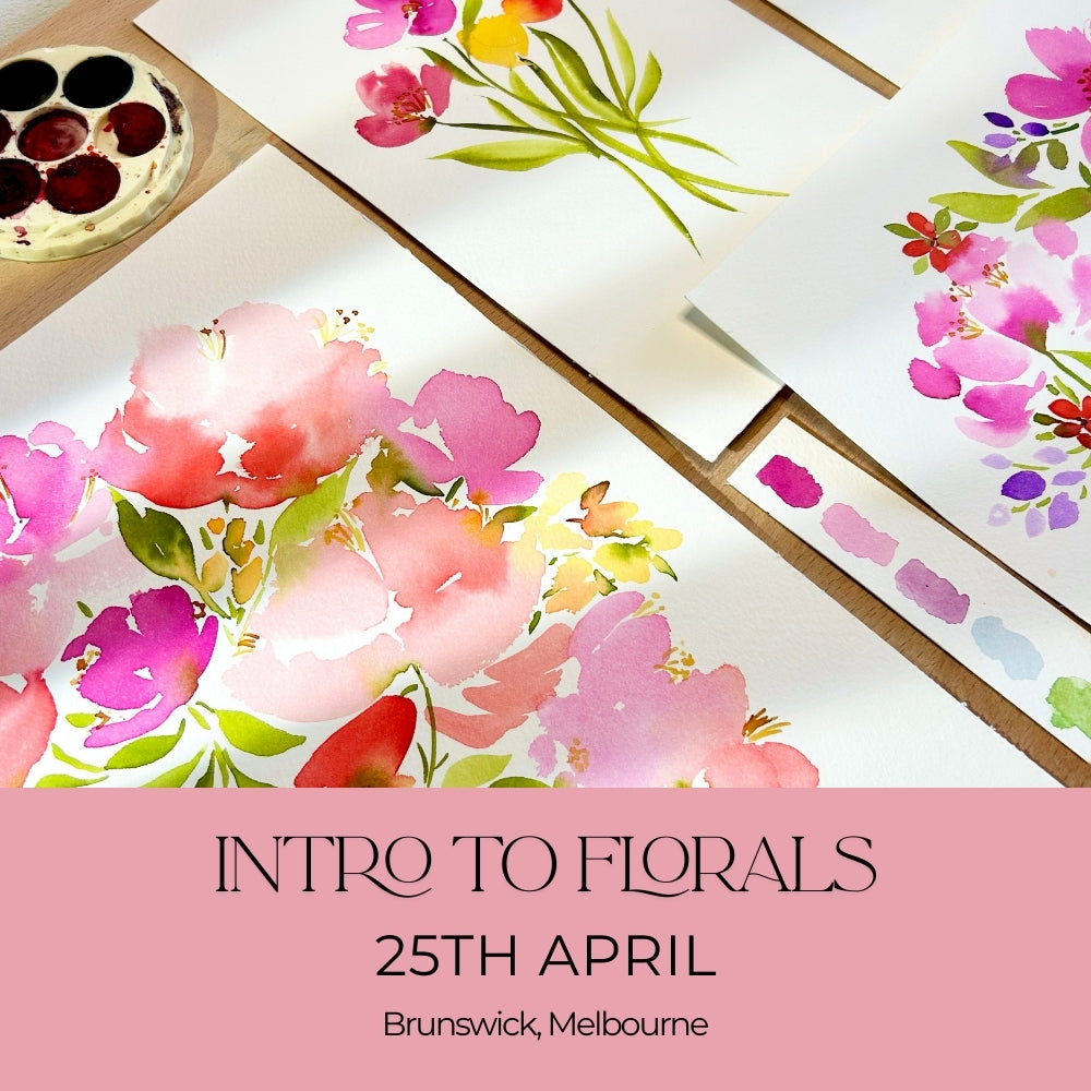 Intro to Loose Florals Watercolour Workshop -  25th April, Brunswick