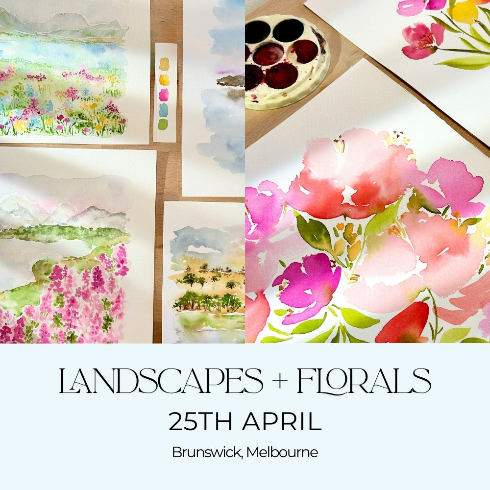 FULL DAY: Landscapes & Florals Watercolour Workshop - 25th April, Brunswick