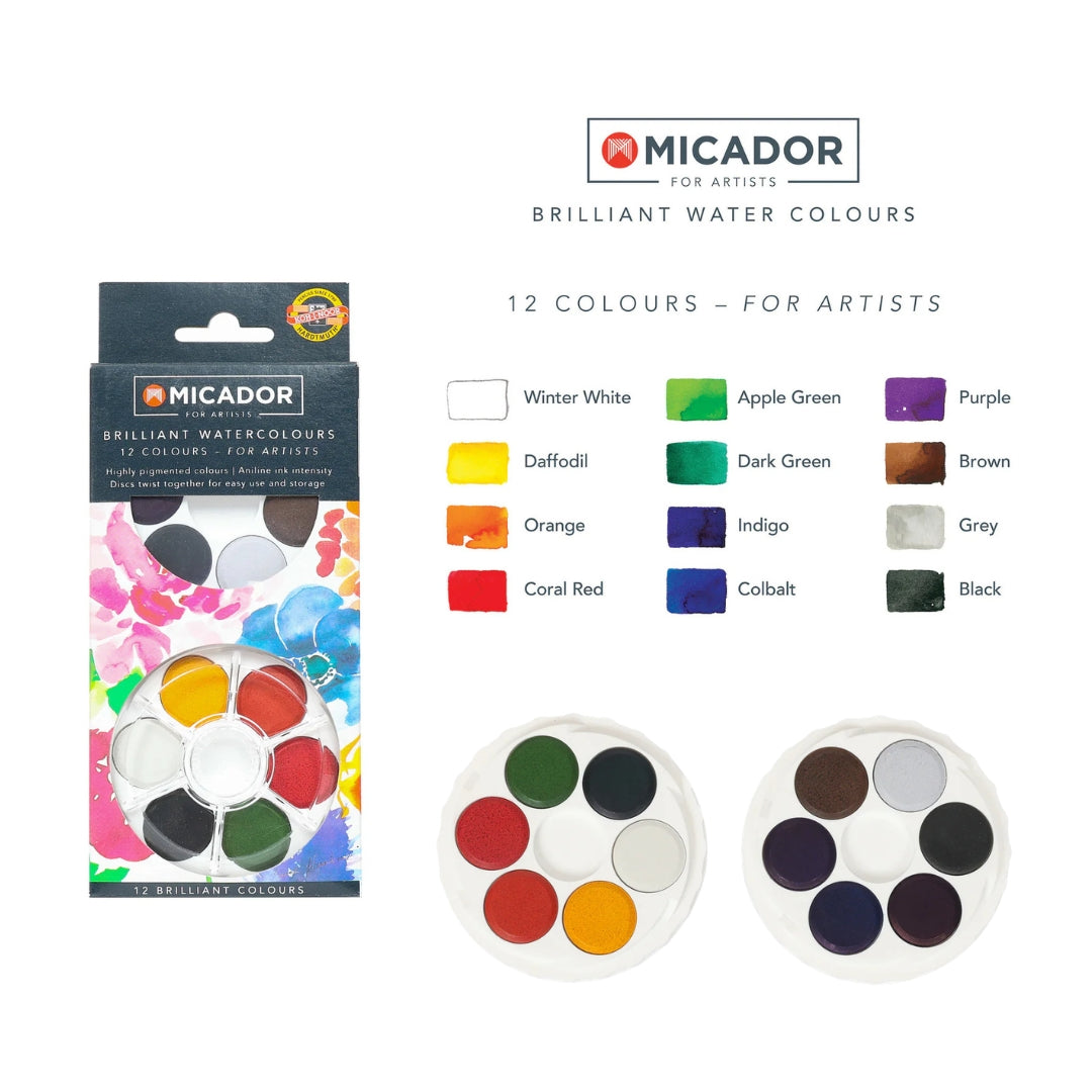 Watercolour Paint & Brush Set Bundle