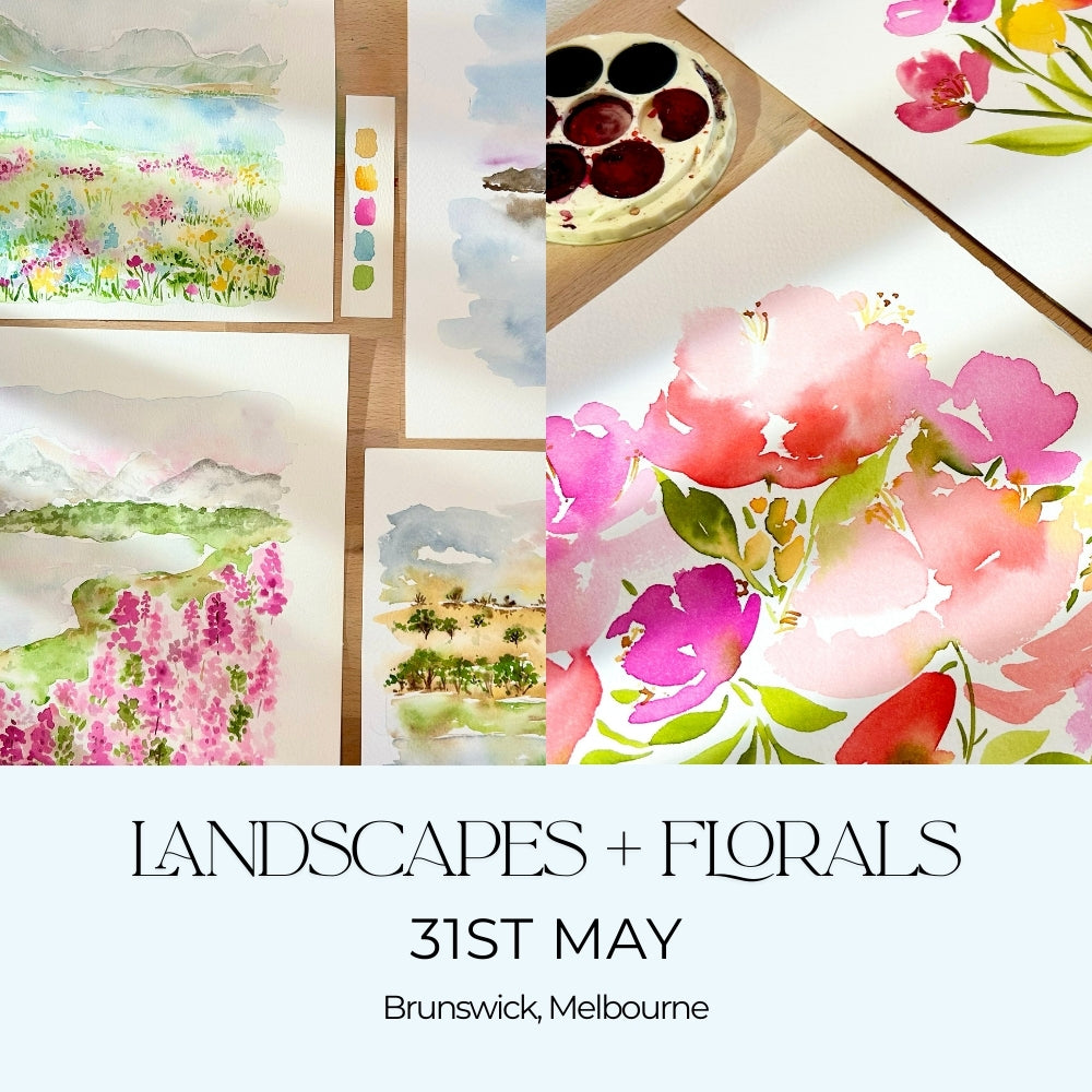 FULL DAY: Landscapes & Florals Watercolour Workshop - 31st May, Brunswick
