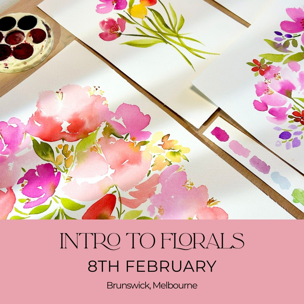 Intro to Loose Florals Watercolour Workshop -  8th Feb, Brunswick