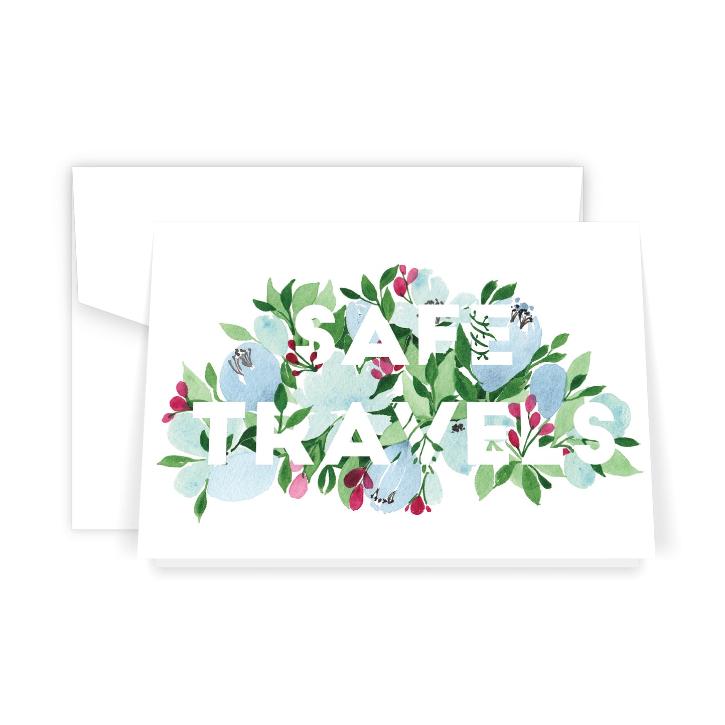 Safe Travels Florals - Card