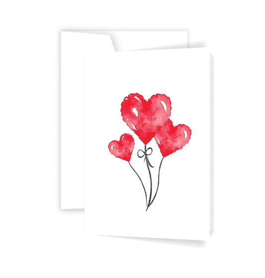 Heart Balloons - Card