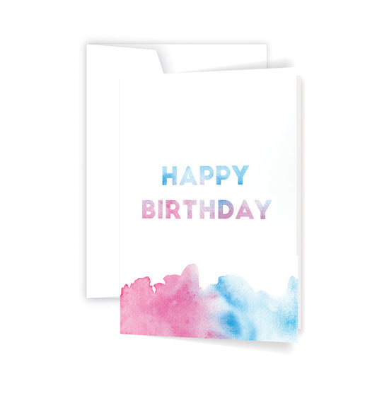 Birthday Watercolour - Card