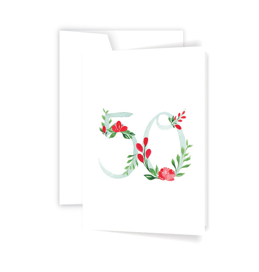 Floral 50 - Card