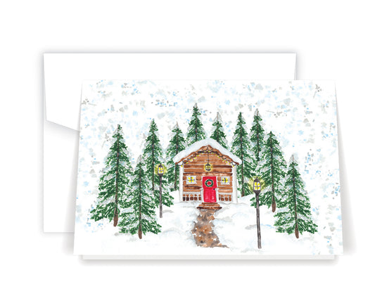 Winter Cabin - Card