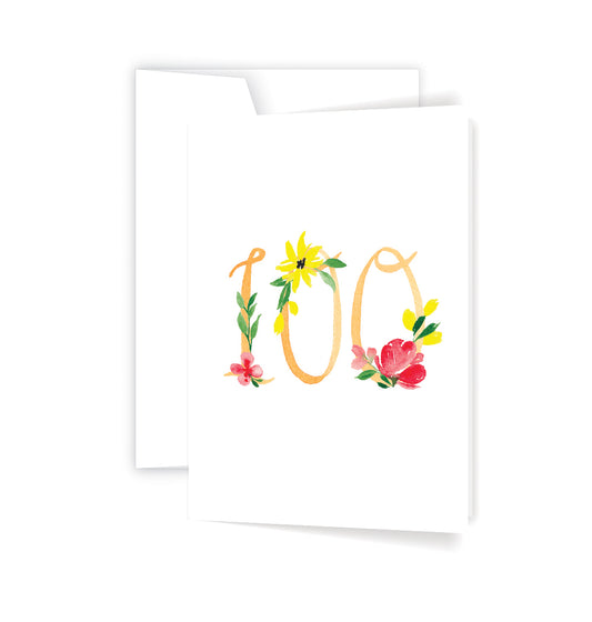 Floral 100 - Card