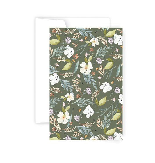 Olive Wildflowers - Card