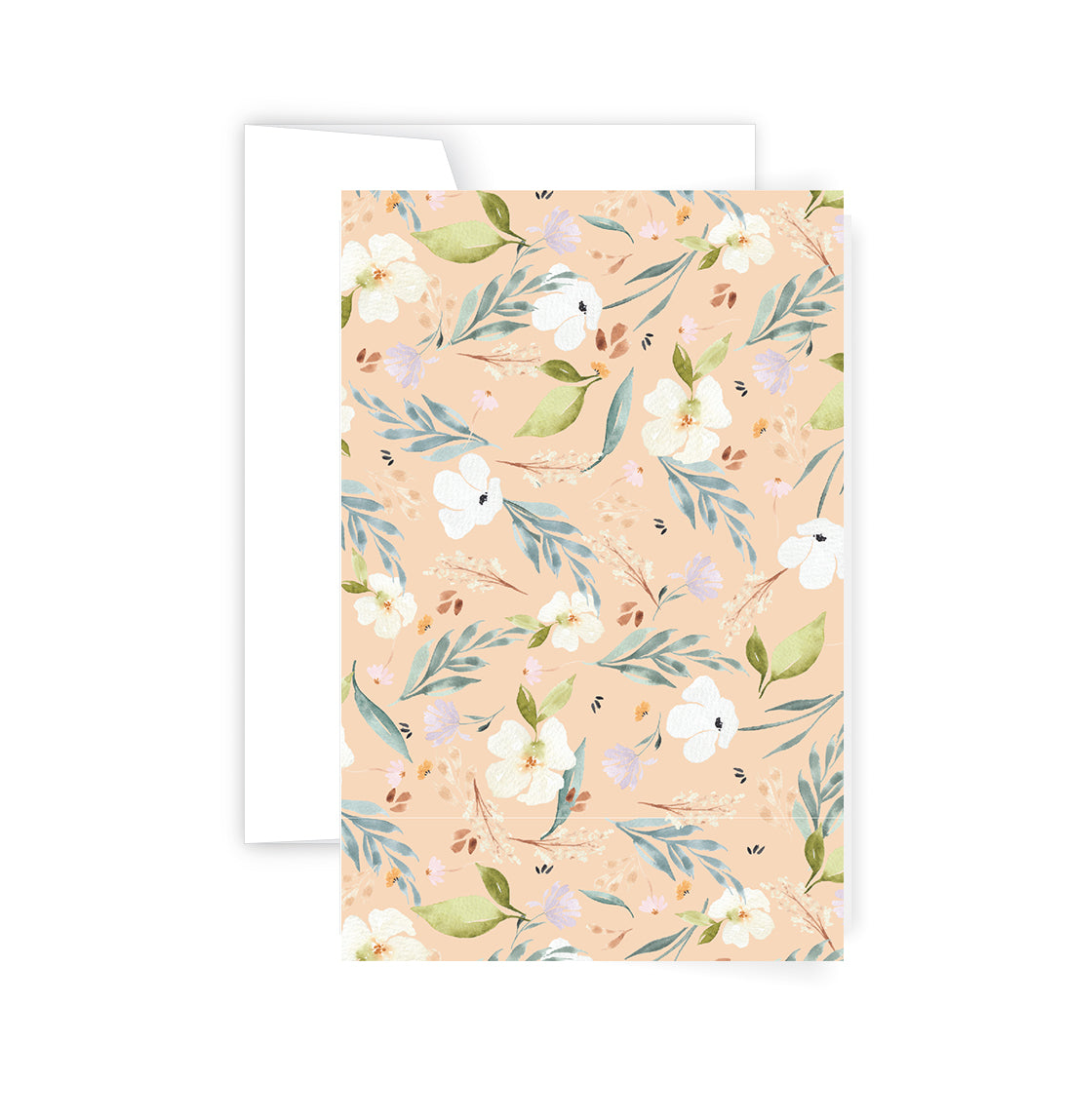 Peach Wildflowers - Card