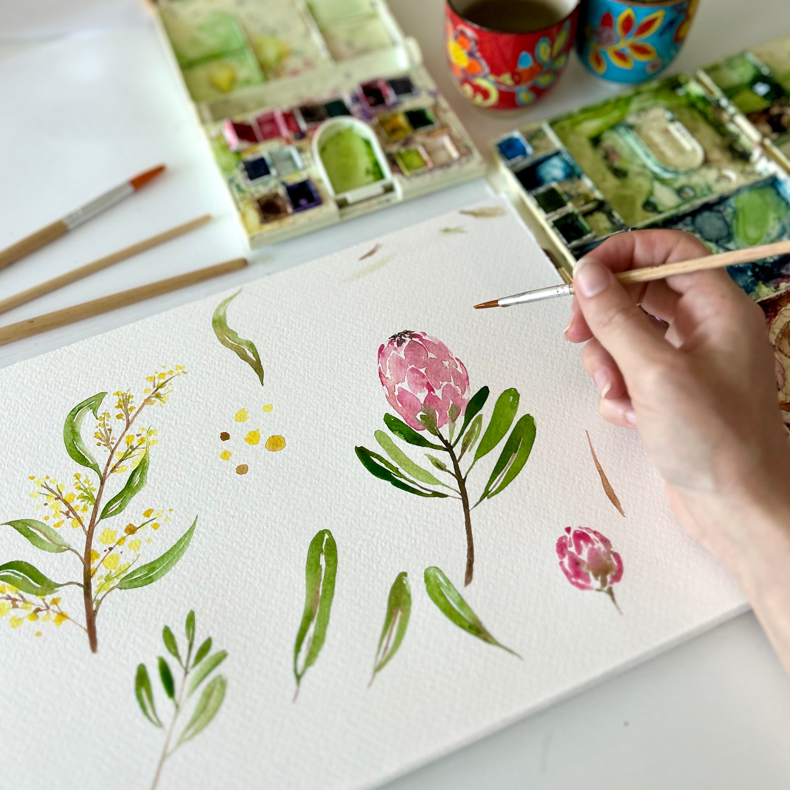 Intro to Florals Watercolour Workshop - 3hrs