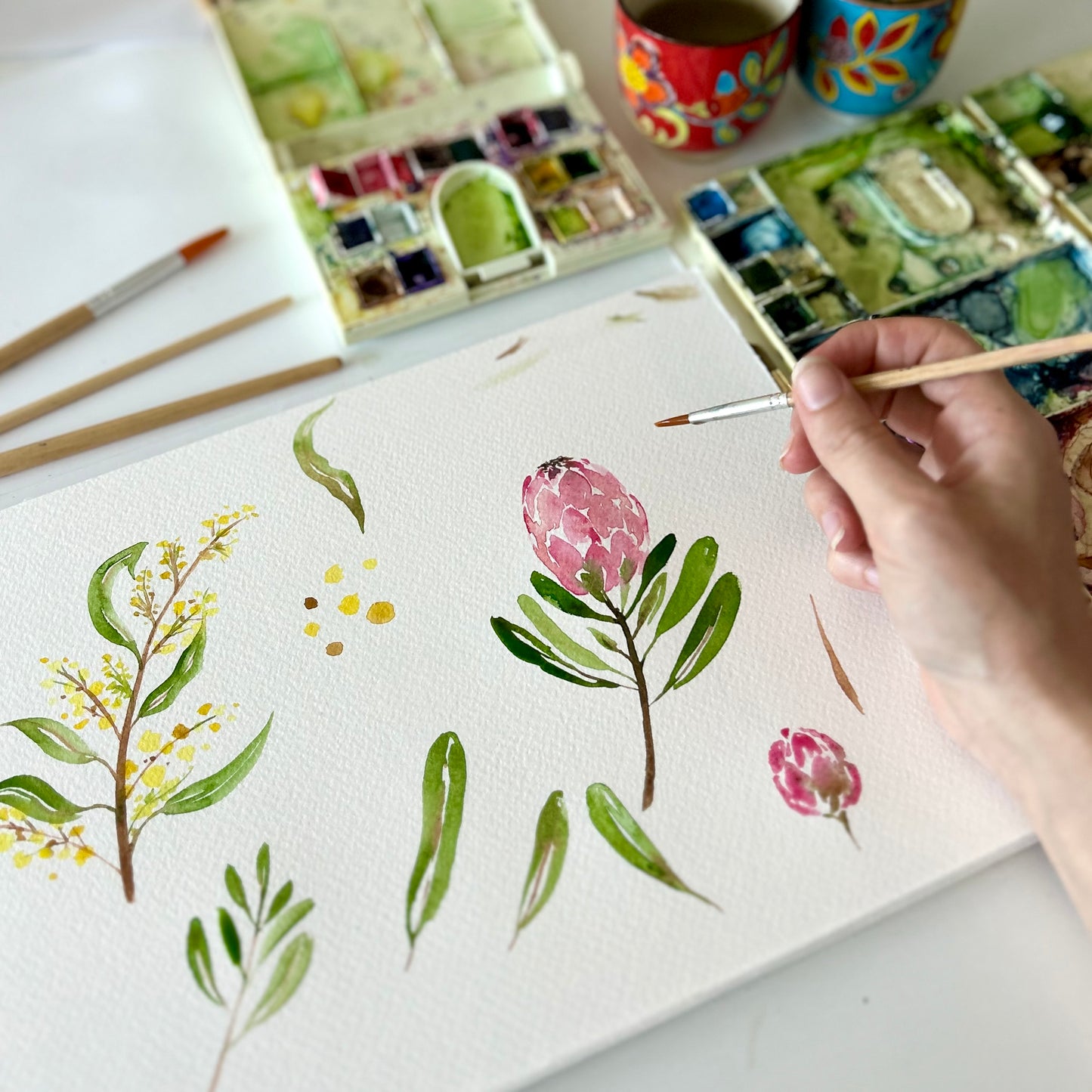 Intro to Florals Watercolour Workshop - 3hrs