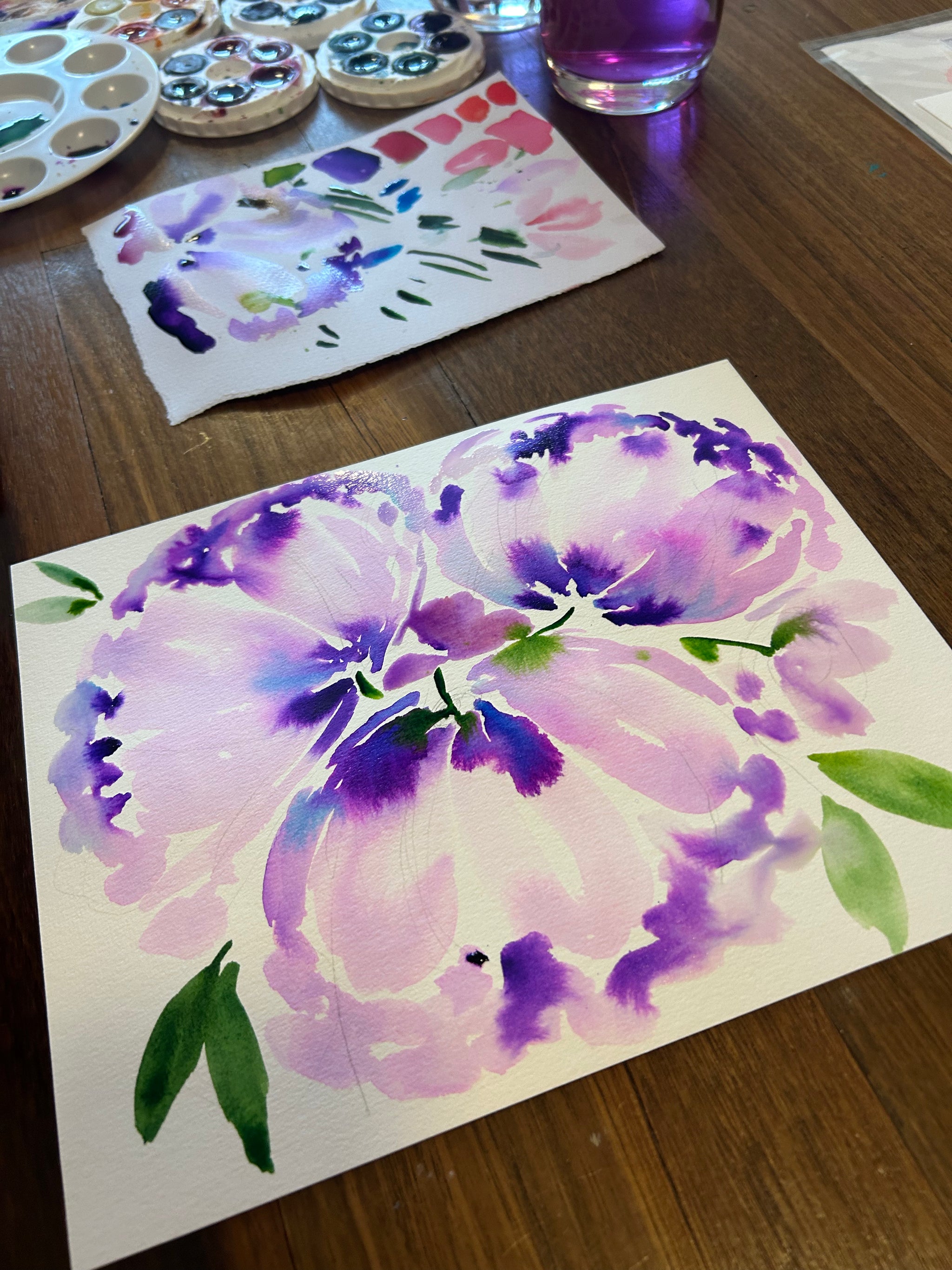 Intermediate Florals Watercolour Workshop -  8th March, Brunswick