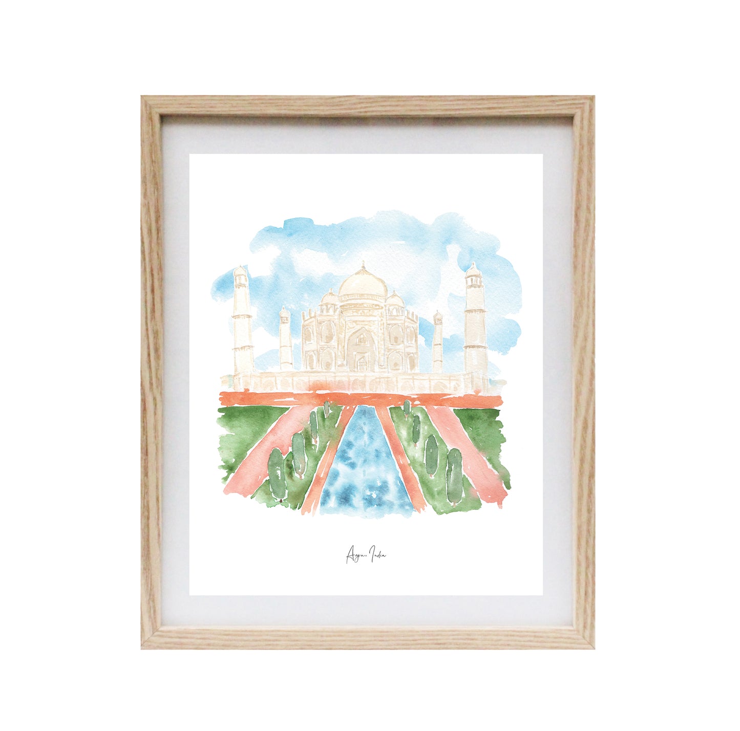 Agra Watercolour Art Print