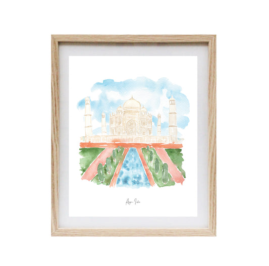 Agra Watercolour Art Print