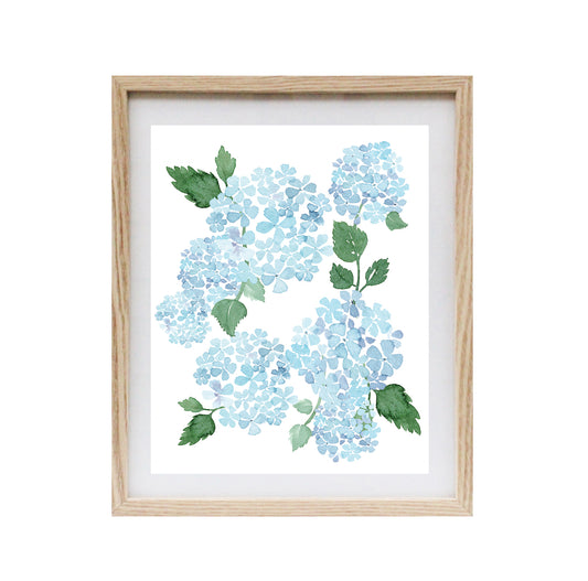 Blue Hydrangeas Art Print