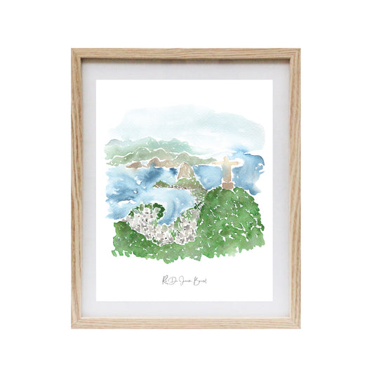 Rio De Janeiro Watercolour Art Print
