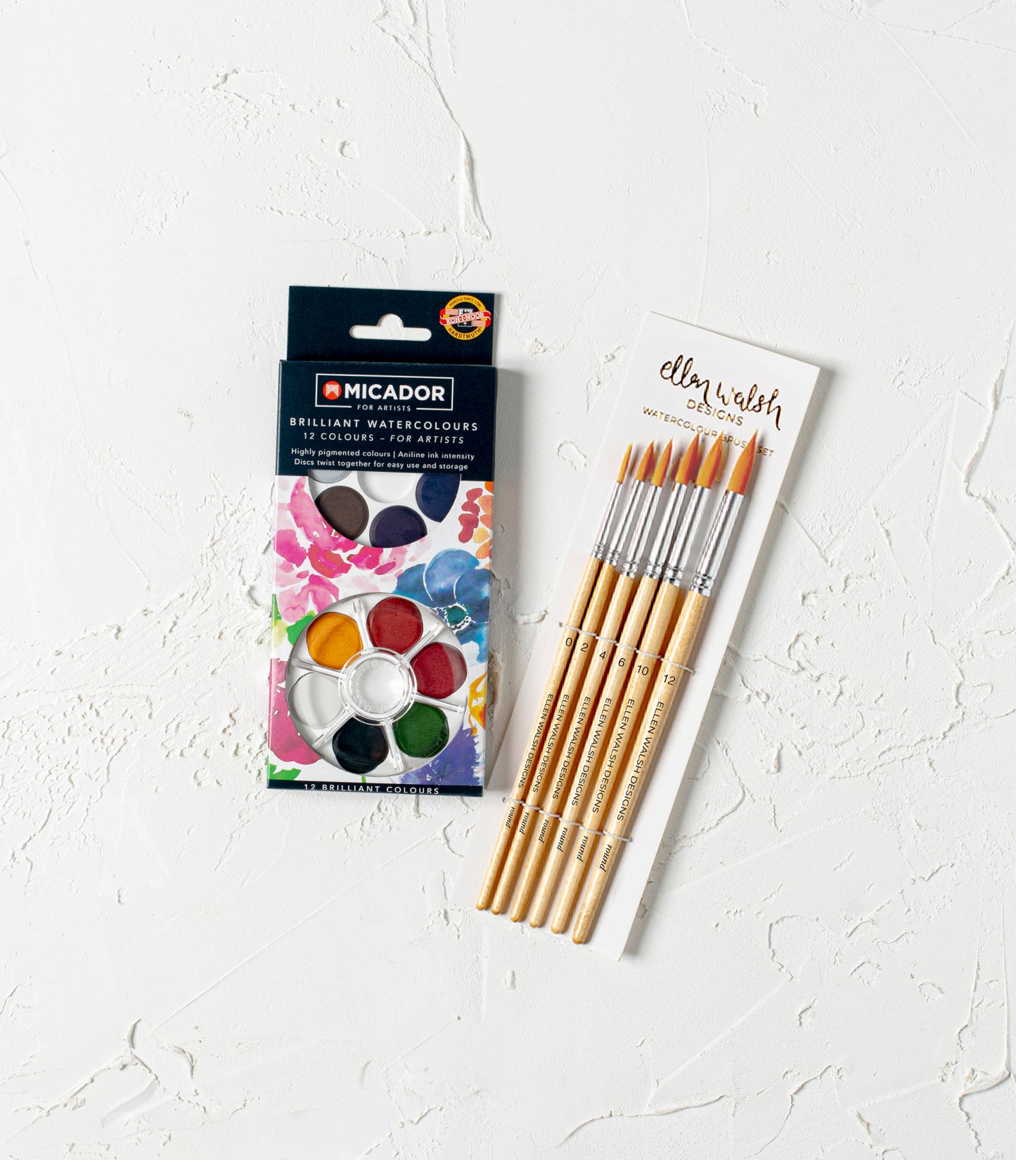 Watercolour Paint & Brush Set Bundle