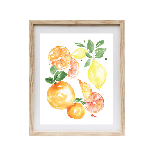 Blossoming Citrus Art Print 8x10