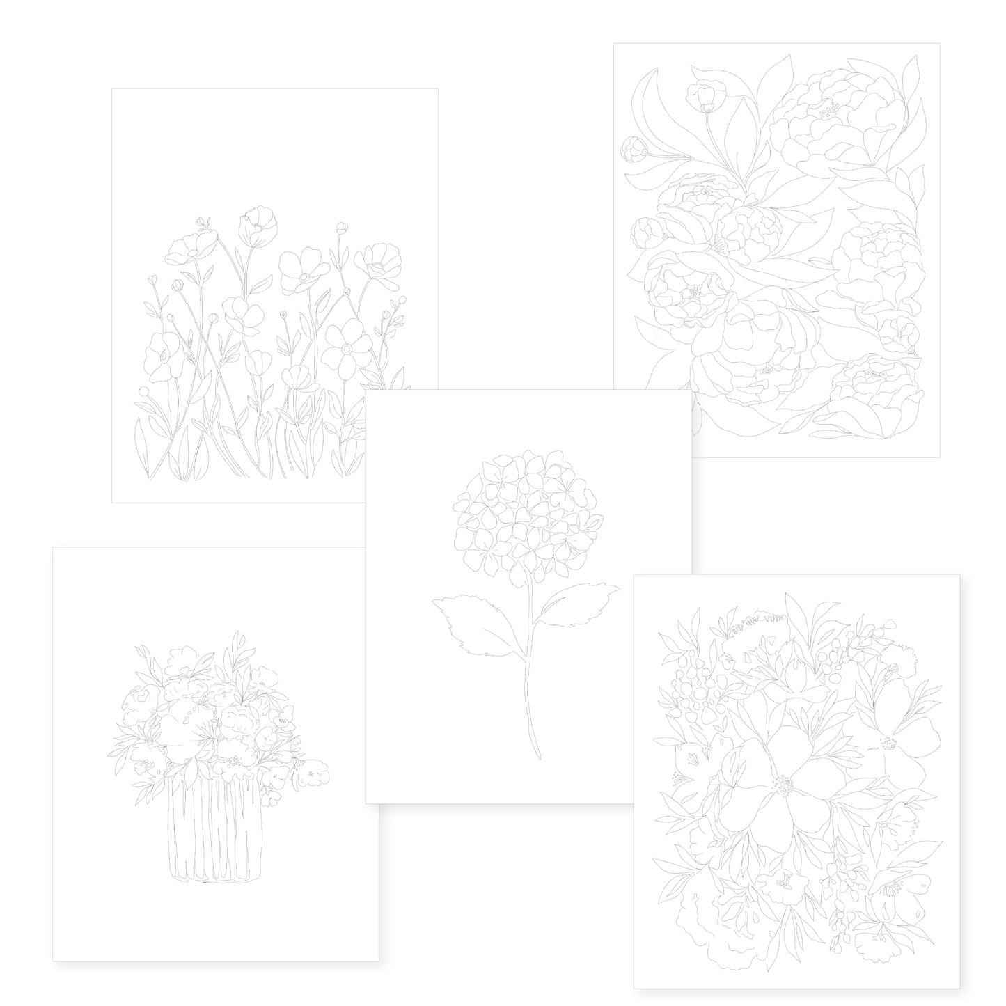 Floral Watercolour Templates