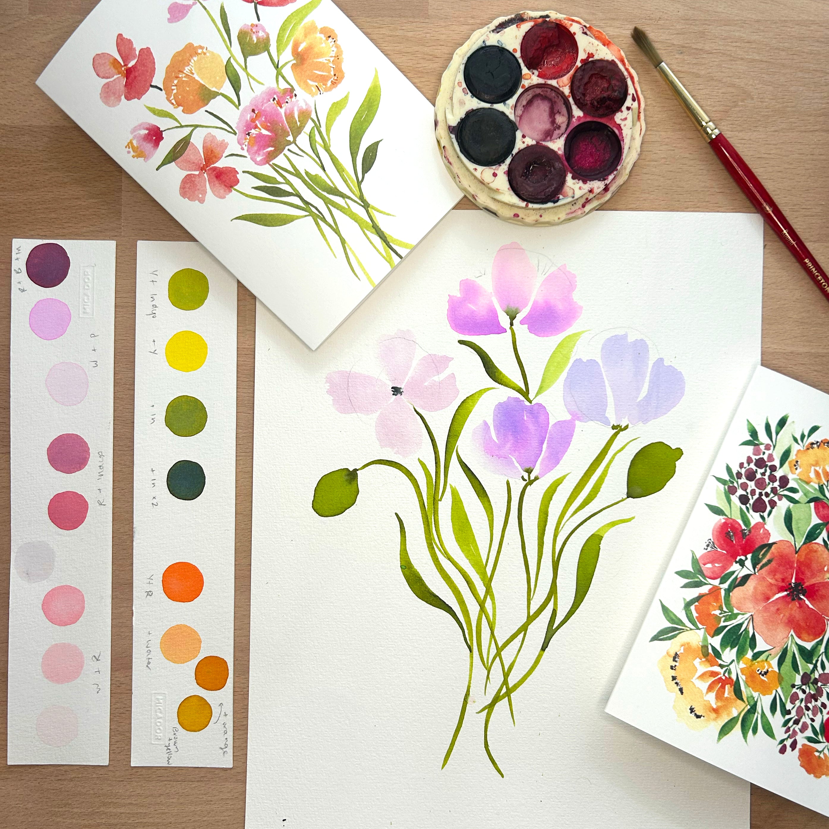 Intro to Loose Florals Watercolour Workshop -  11th Jan, Brunswick