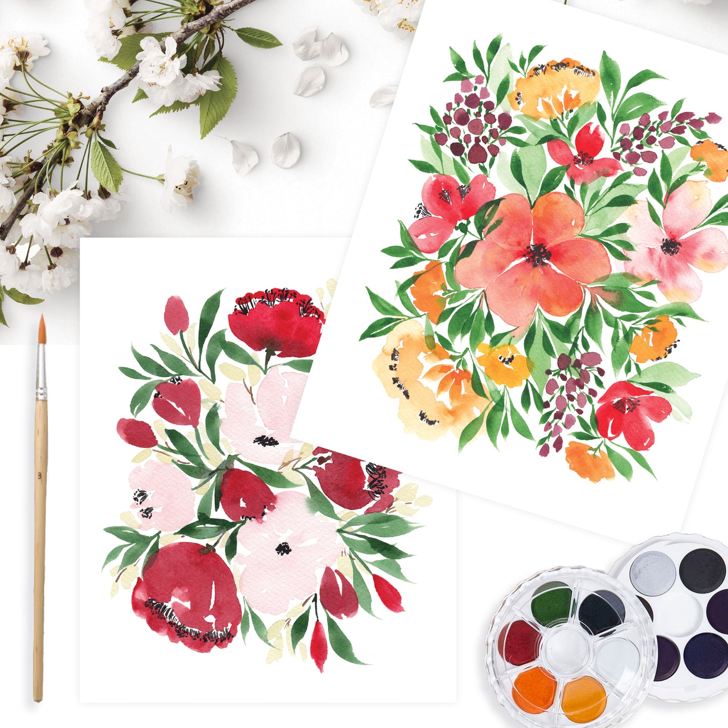 Intro to Florals Watercolour Workshop - 3hrs