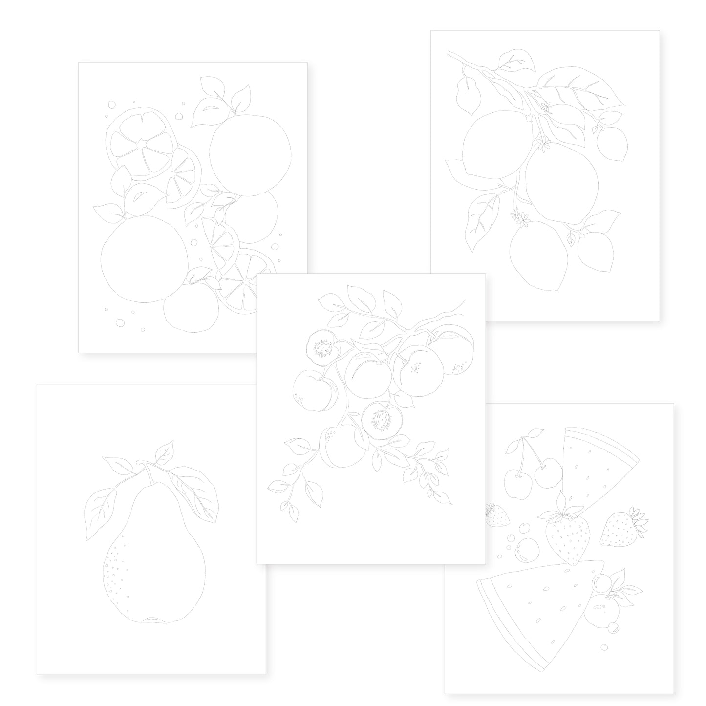 Fruit Watercolour Templates