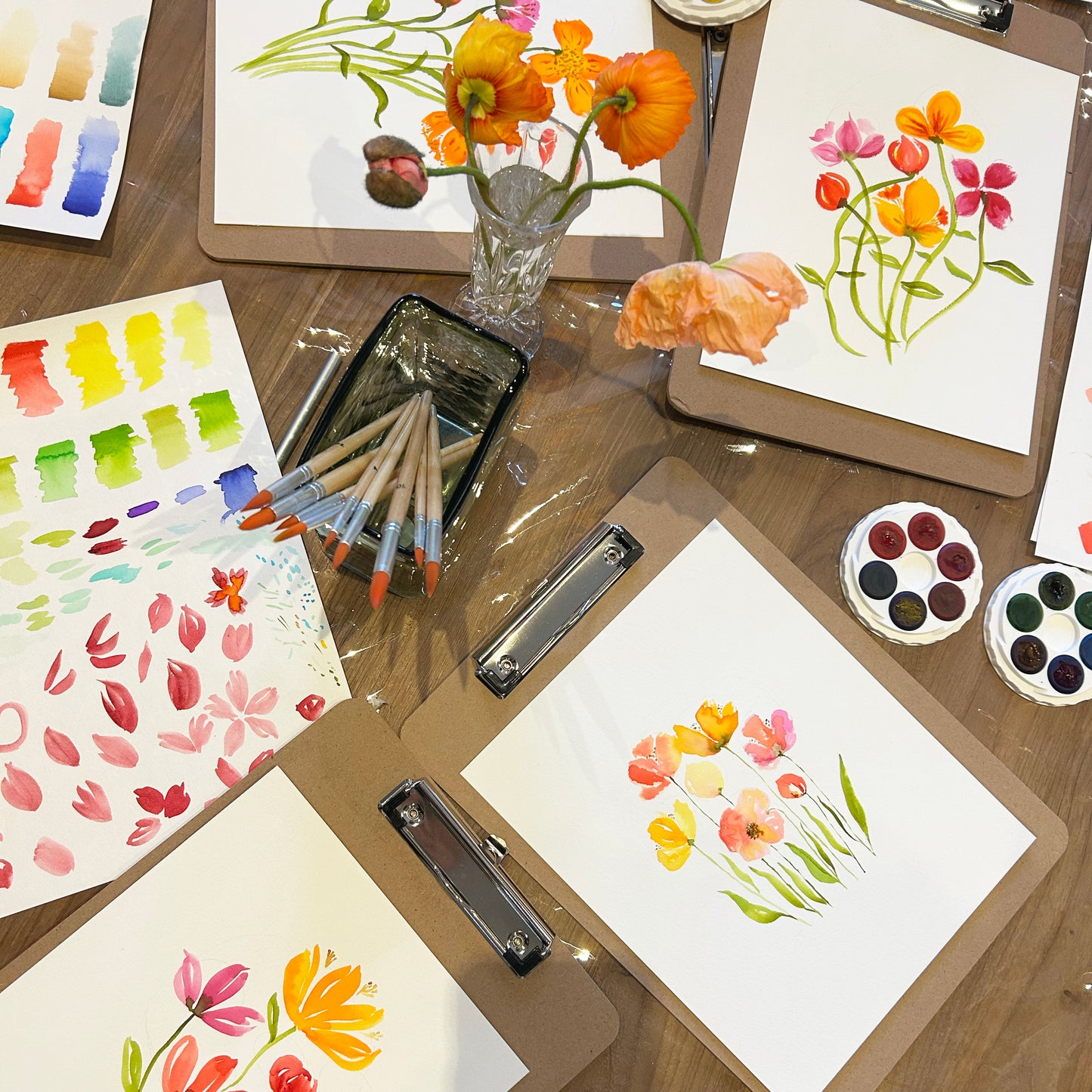 Intro to Florals Watercolour Workshop - 3hrs