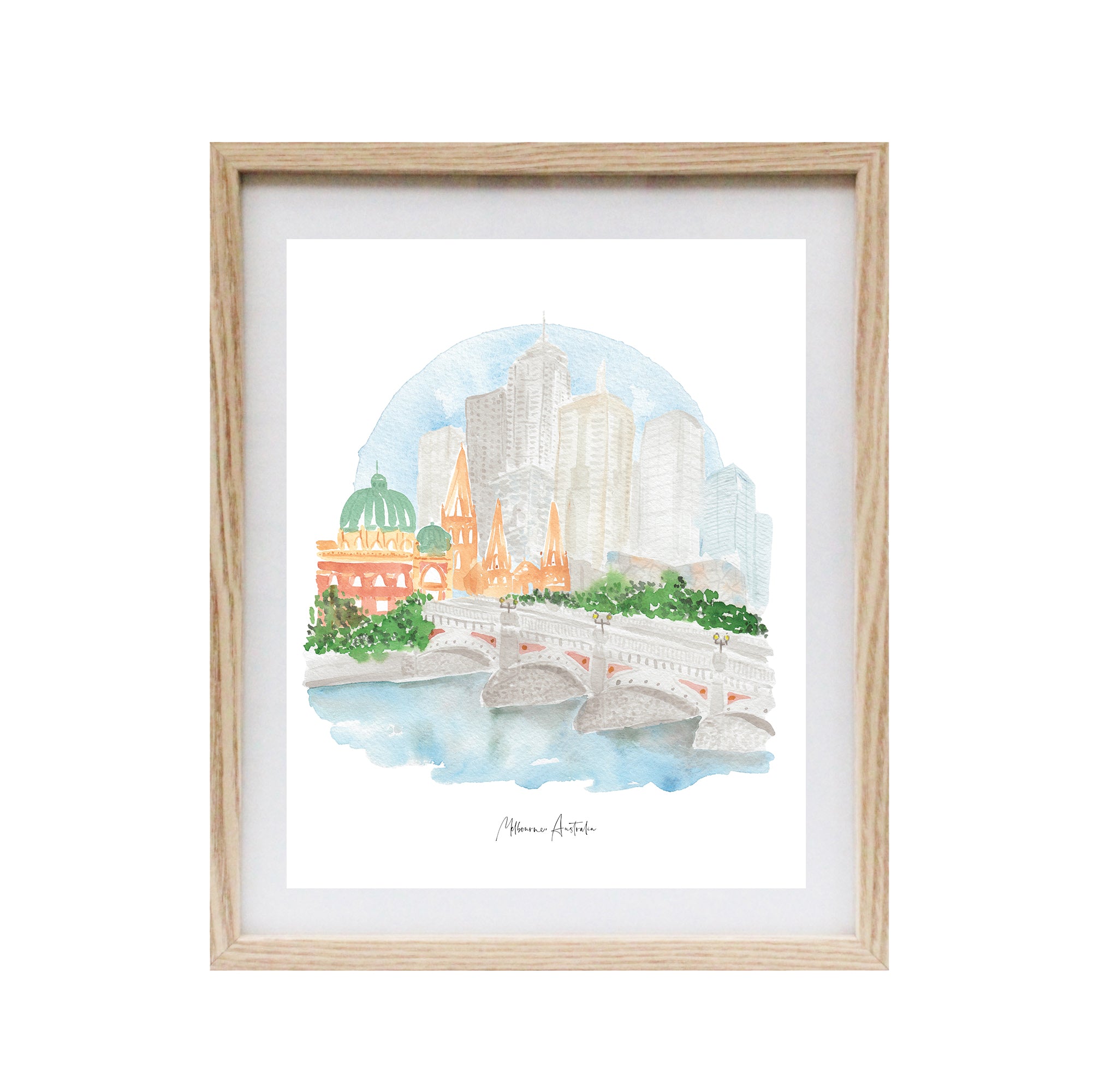 Melbourne Watercolour Art Print 8x10 – Ellen Walsh Designs