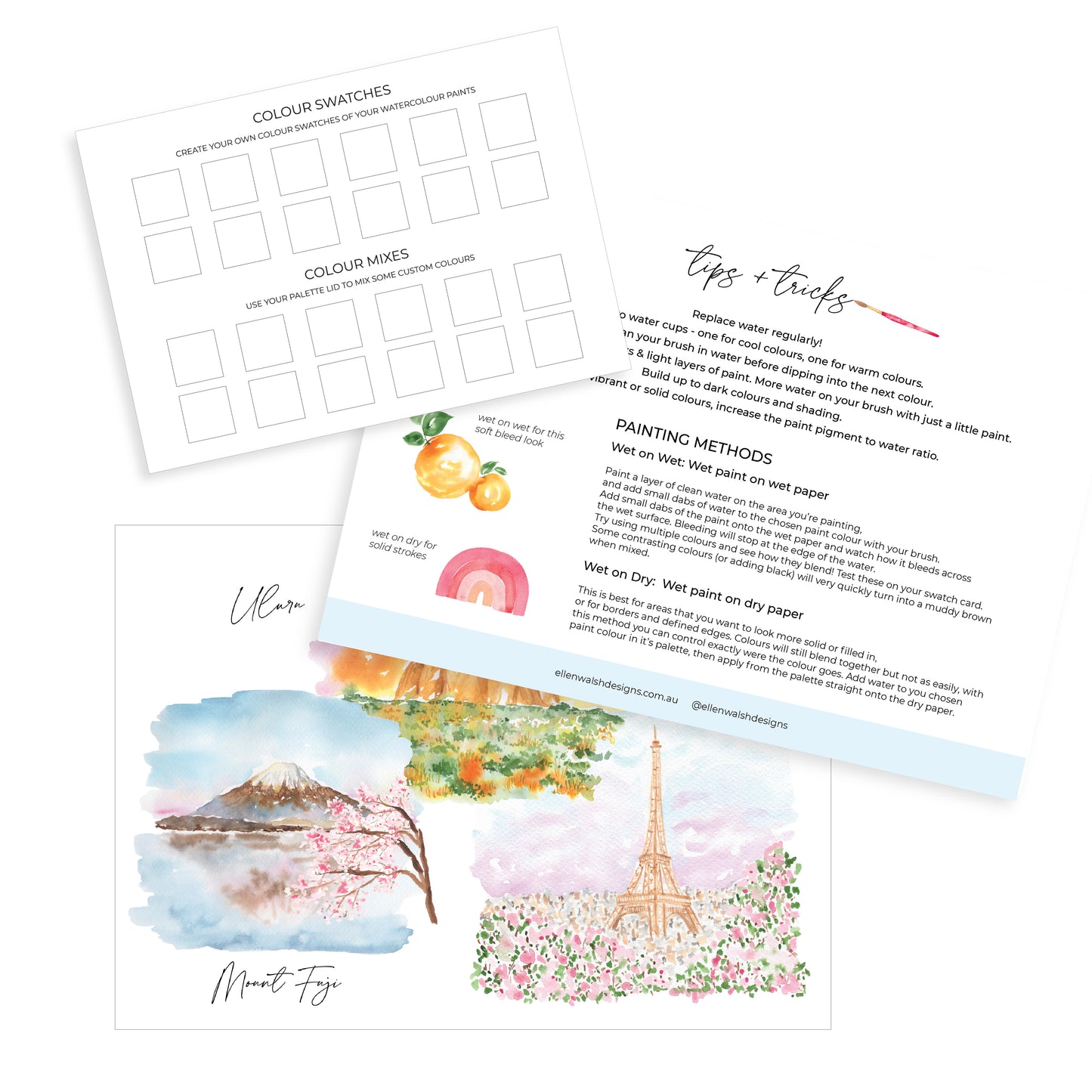 Travel Art Prints- Paint Your Own Watercolour Kit