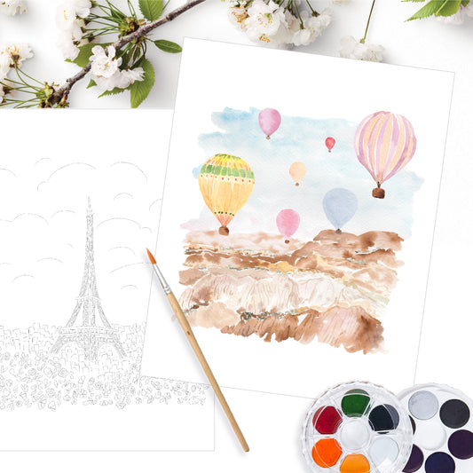 Travel Art Prints- Paint Your Own Watercolour Kit