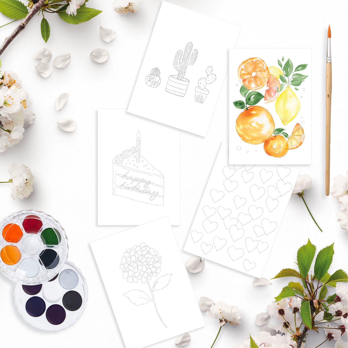 Assorted Cards - Paint Your Own Watercolour Kit