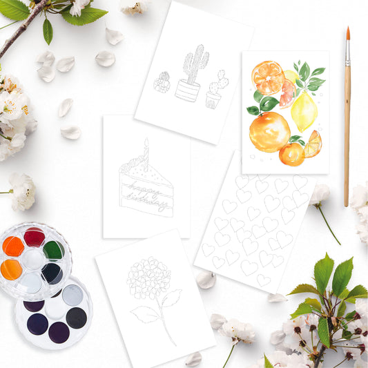 Assorted Cards - Paint Your Own Watercolour Kit