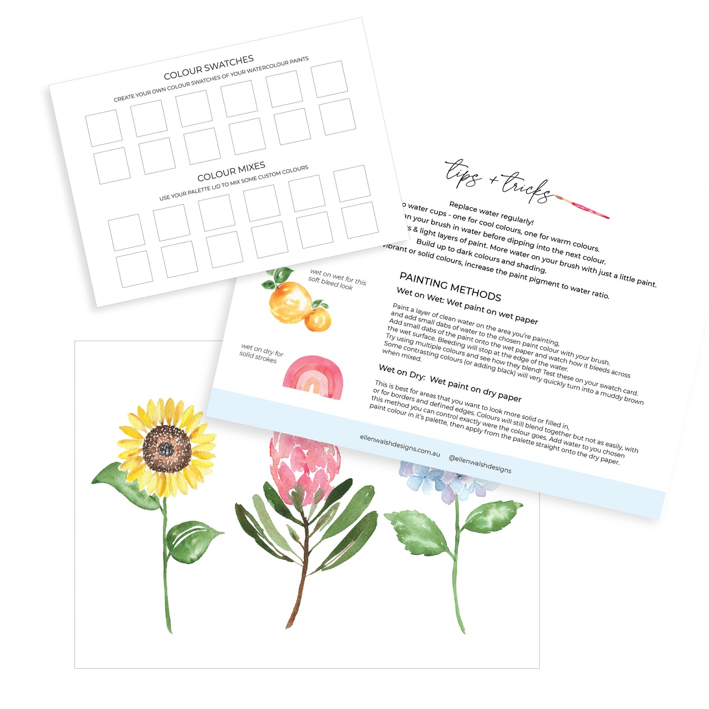 Floral Cards - Paint Your Own Watercolour Kit