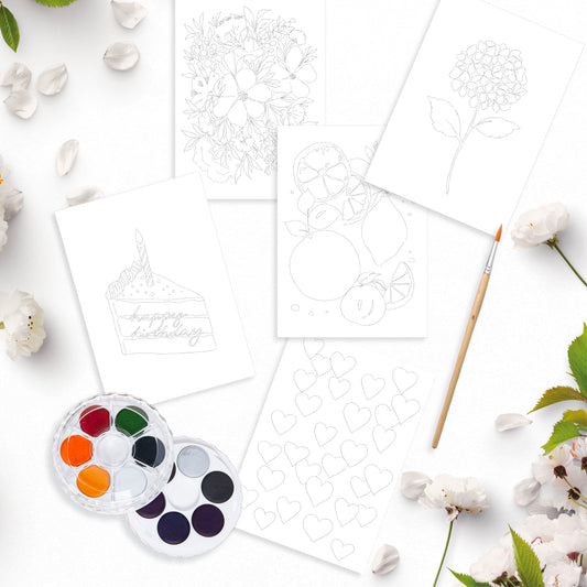 Assorted Cards - Paint Your Own Watercolour Set