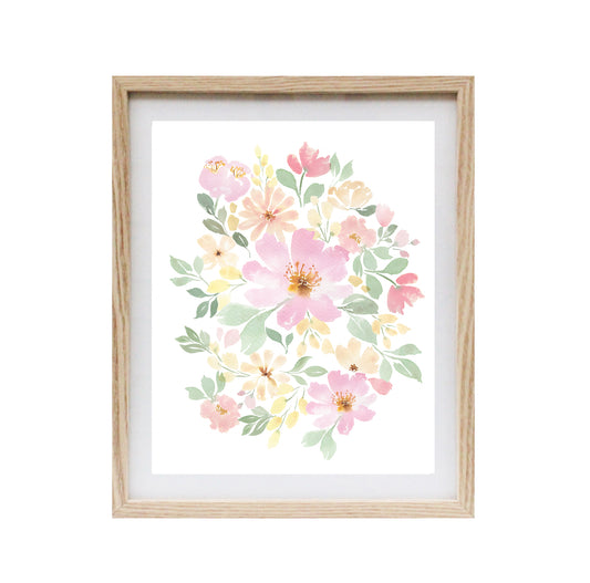 Pastel Flowers Art Print