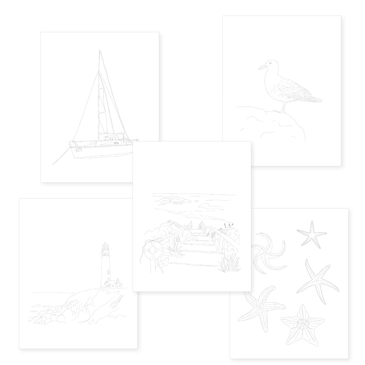 The Coast Watercolour Templates