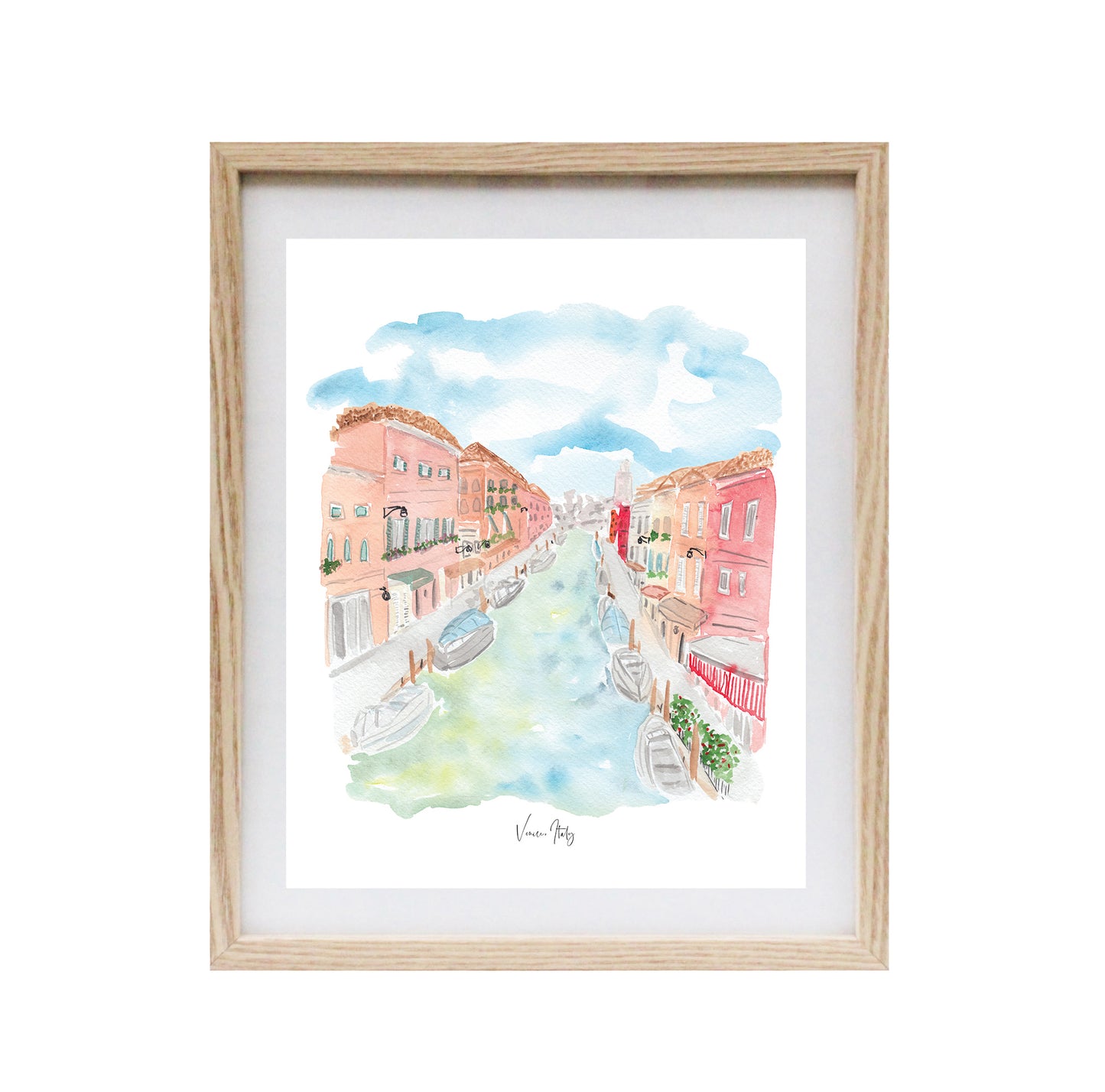 Venice Watercolour Art Print 8x10